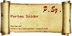 Portes Szidor névjegykártya